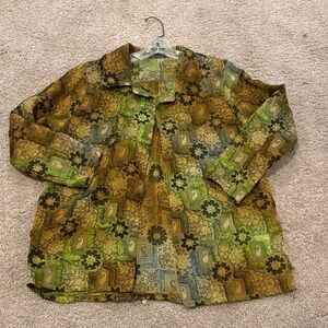 Allie-Coosh Green Patterned Top